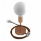 Alzaluce - Lámpara de mesa en metal con cable, interruptor y clavija de 2 polos