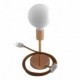 Alzaluce - Lámpara de mesa en metal con cable, interruptor y clavija de 2 polos