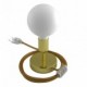 Alzaluce - Lámpara de mesa en metal con cable, interruptor y clavija de 2 polos