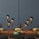 Alzaluce - Lámpara de mesa en metal con cable, interruptor y clavija de 2 polos