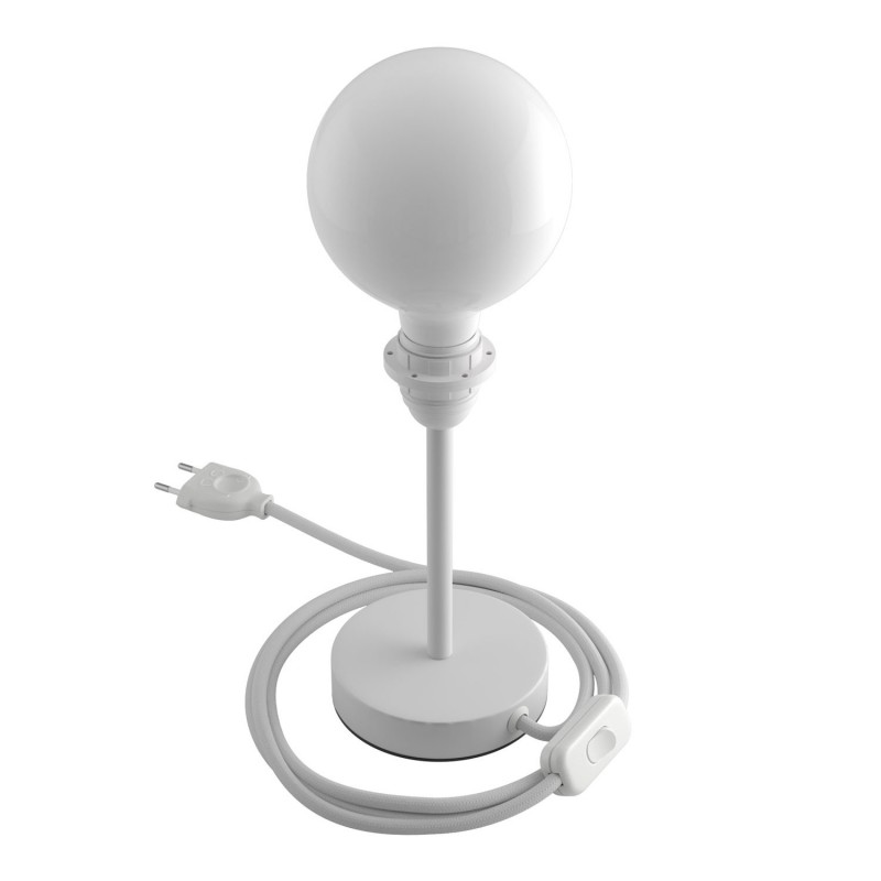 Alzaluce para Pantallas - lámpara de mesa en metal con cable, interruptor, clavija de 2 polos