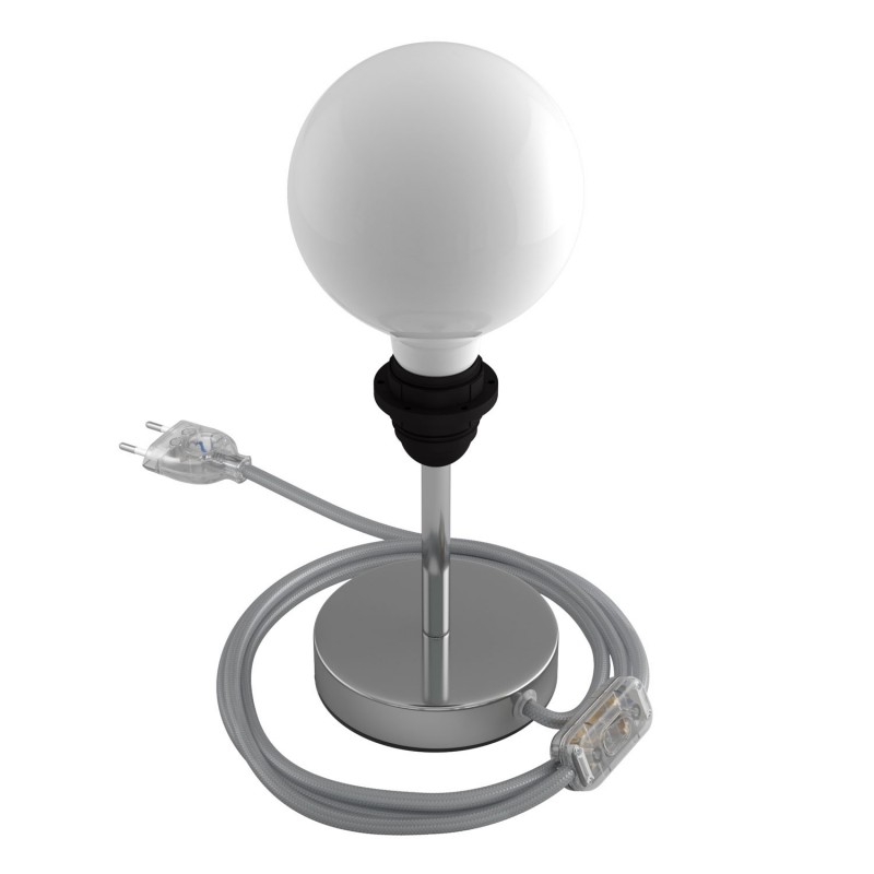Alzaluce para Pantallas - lámpara de mesa en metal con cable, interruptor, clavija de 2 polos