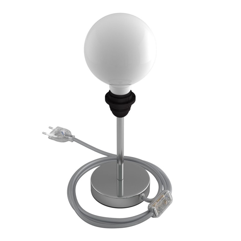 Alzaluce para Pantallas - lámpara de mesa en metal con cable, interruptor, clavija de 2 polos