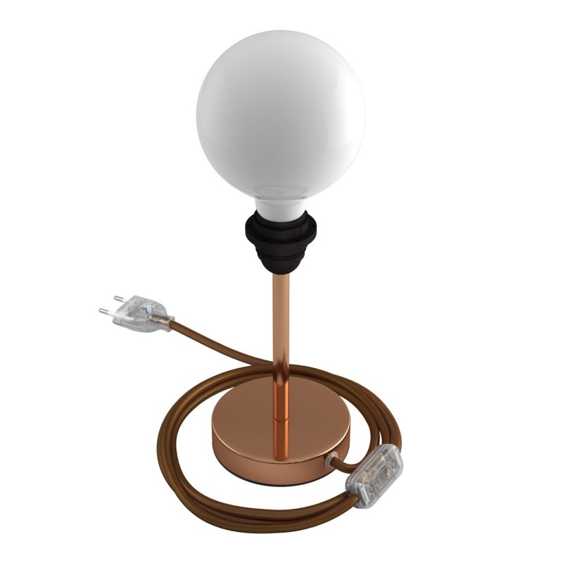 Alzaluce para Pantallas - lámpara de mesa en metal con cable, interruptor, clavija de 2 polos