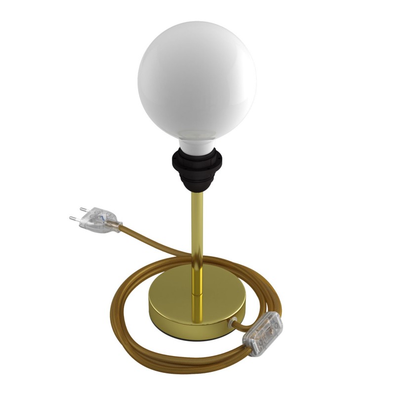 Alzaluce para Pantallas - lámpara de mesa en metal con cable, interruptor, clavija de 2 polos