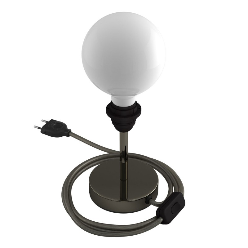 Alzaluce para Pantallas - lámpara de mesa en metal con cable, interruptor, clavija de 2 polos