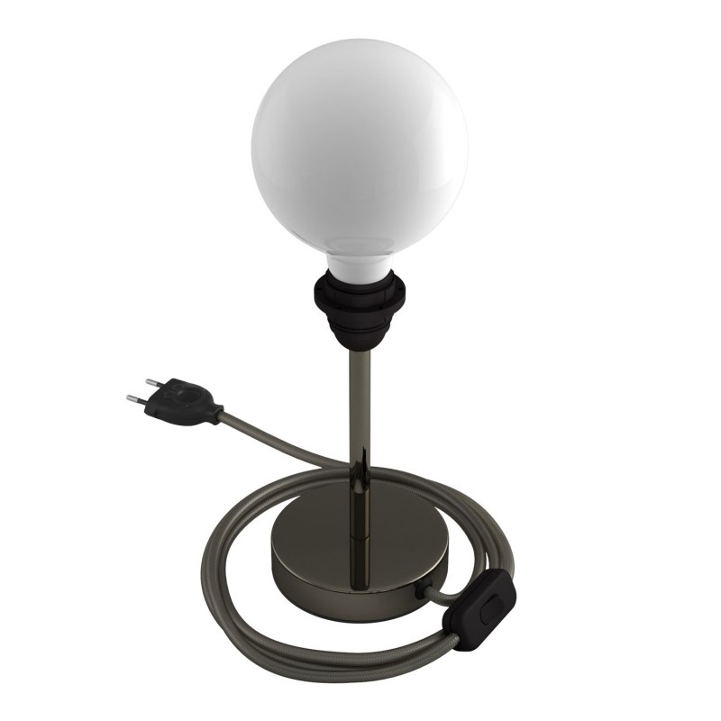 Alzaluce para Pantallas - lámpara de mesa en metal con cable, interruptor, clavija de 2 polos