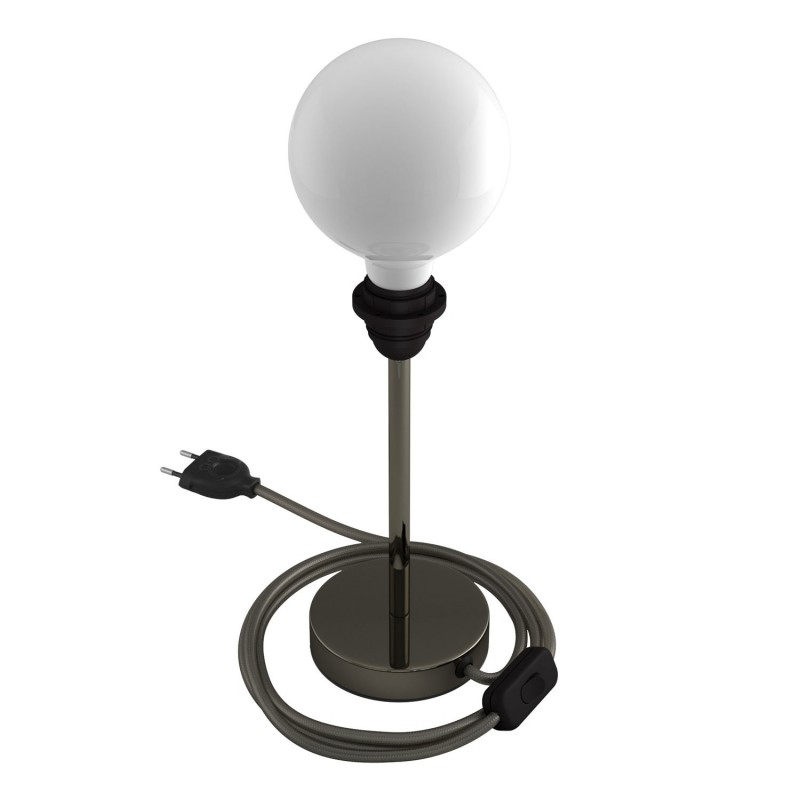 Alzaluce para Pantallas - lámpara de mesa en metal con cable, interruptor, clavija de 2 polos