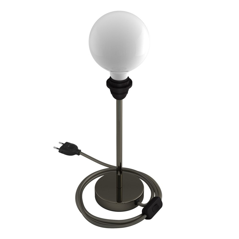 Alzaluce para Pantallas - lámpara de mesa en metal con cable, interruptor, clavija de 2 polos