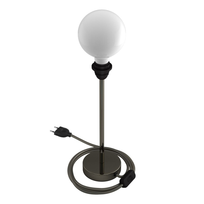 Alzaluce para Pantallas - lámpara de mesa en metal con cable, interruptor, clavija de 2 polos