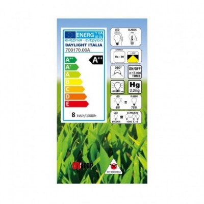 Bombilla LED Drop A60 Blanco Leche 8W E27 2700K
