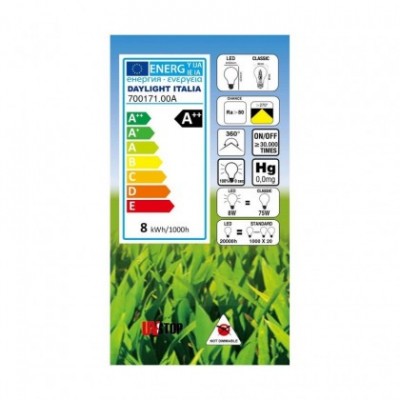 Bombilla LED Drop A60 Blanco Leche 8W E27 4000K