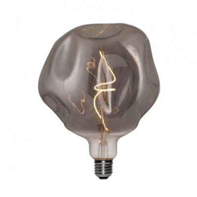 Bombilla Smoky LED Bumped Globo G180 filamento Curvado Espiral 5W E27 regulable 2000K