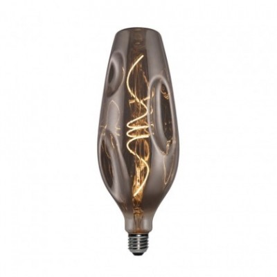 Bombilla Smoky LED Bumped Botella filamento Curvado Espiral 5W E27 regulable 2000K