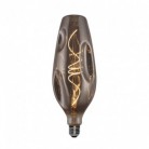 Bombilla Smoky LED Bumped Botella filamento Curvado Espiral 5W E27 regulable 2000K