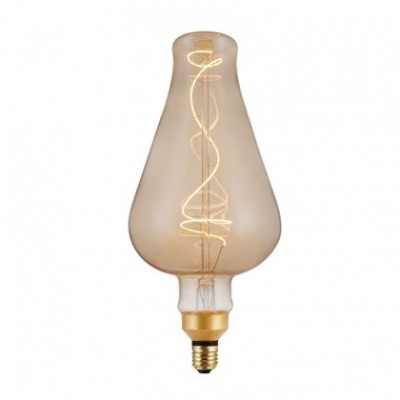 Bombilla Dorada LED DemiJohn 160 filamento Curvado Espiral 5W E27 regulable 2000K
