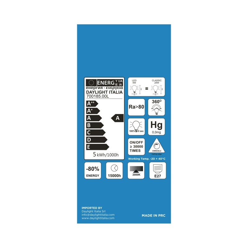 Bombilla Dorada LED DemiJohn 160 filamento Curvado Espiral 5W E27 regulable 2000K