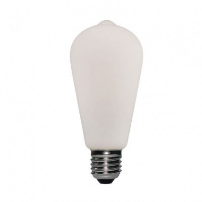 Bombilla LED Porcelana ST64 6W E27 Regulable 2700K