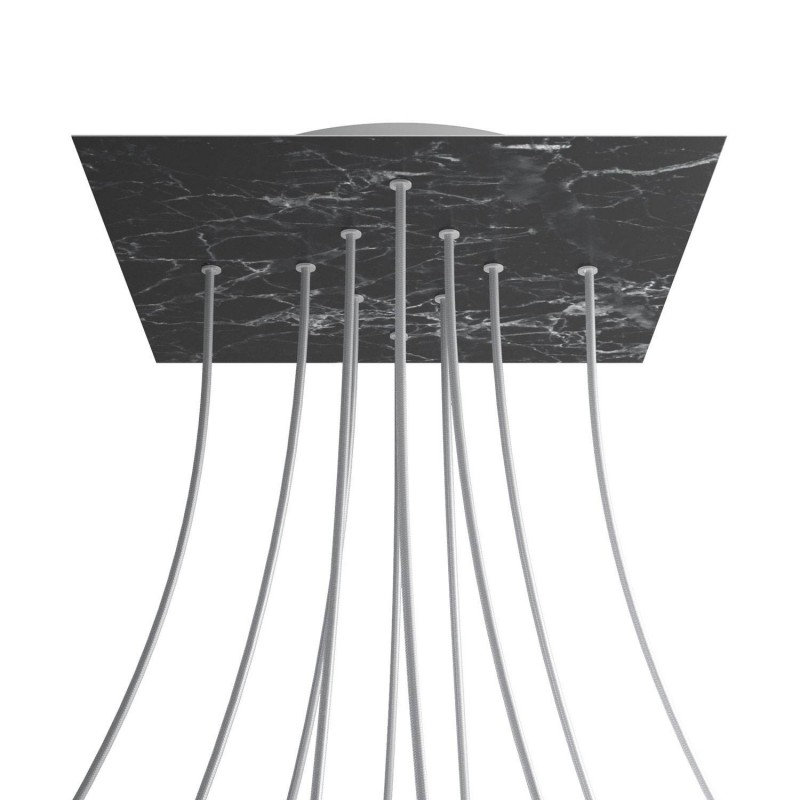 Kit rosetón XXL Rose-One cuadrado, 400 mm con 10 agujeros