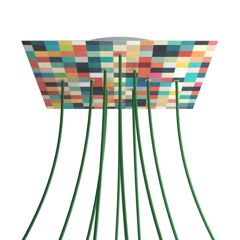 Kit rosetón XXL Rose-One cuadrado, 400 mm con 10 agujeros