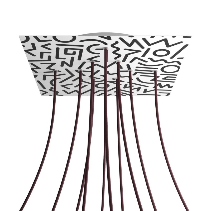 Kit rosetón XXL Rose-One cuadrado, 400 mm con 10 agujeros