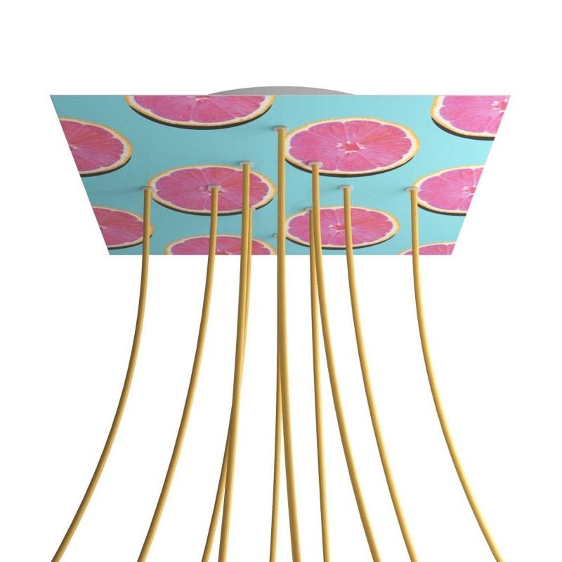 Kit rosetón XXL Rose-One cuadrado, 400 mm con 10 agujeros