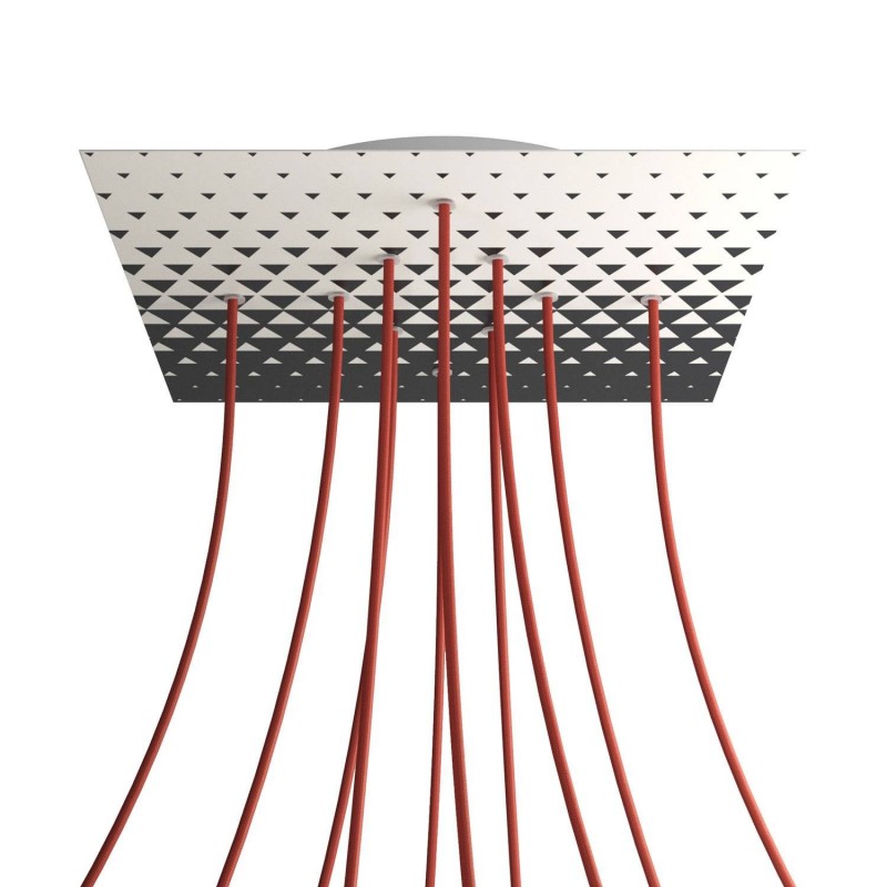 Kit rosetón XXL Rose-One cuadrado, 400 mm con 10 agujeros