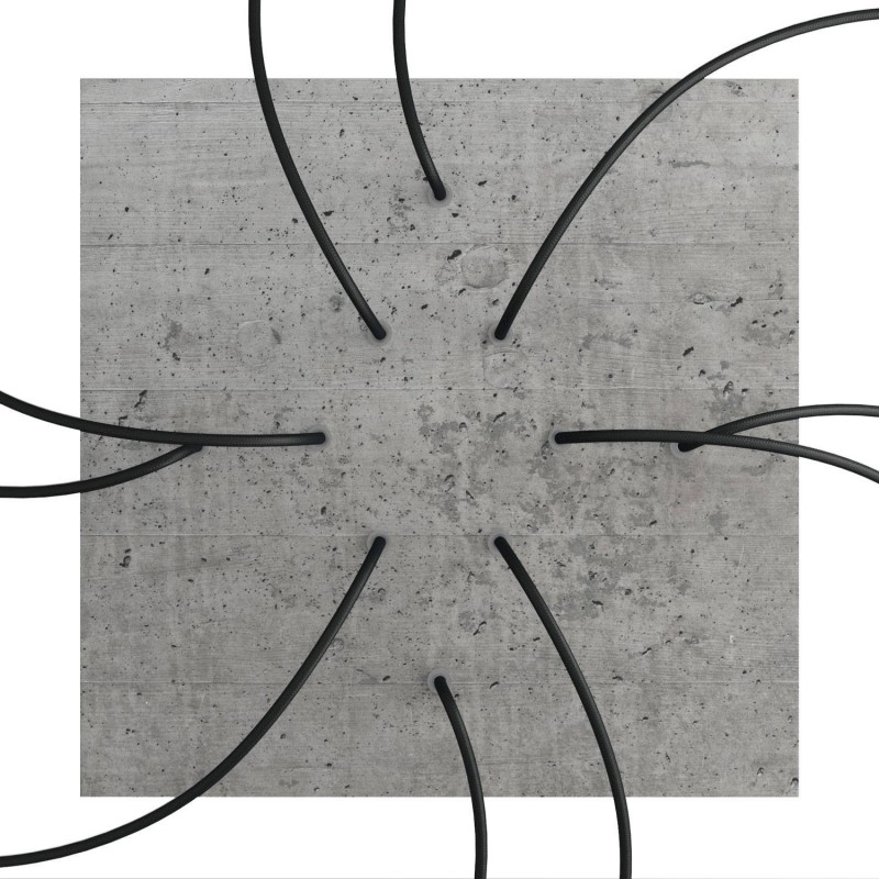 Kit rosetón XXL Rose-One cuadrado, 400 mm con 10 agujeros