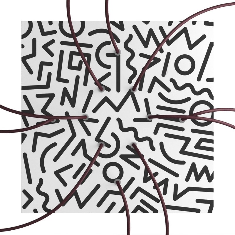 Kit rosetón XXL Rose-One cuadrado, 400 mm con 10 agujeros