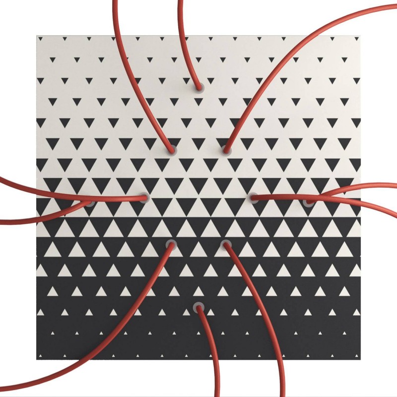 Kit rosetón XXL Rose-One cuadrado, 400 mm con 10 agujeros