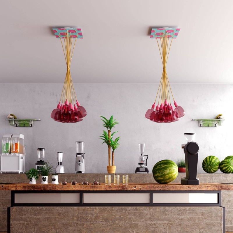 Kit rosetón XXL Rose-One cuadrado, 400 mm con 10 agujeros