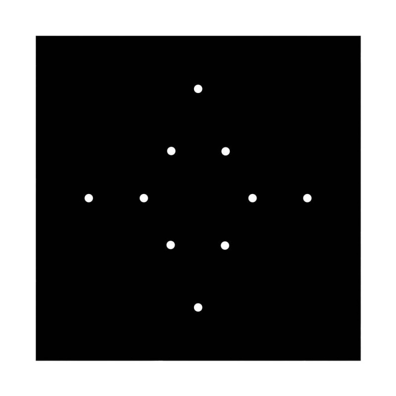 Kit rosetón XXL Rose-One cuadrado, 400 mm con 10 agujeros