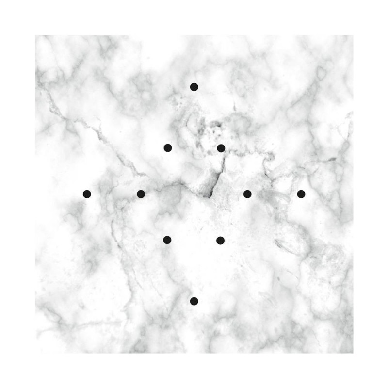 Kit rosetón XXL Rose-One cuadrado, 400 mm con 10 agujeros