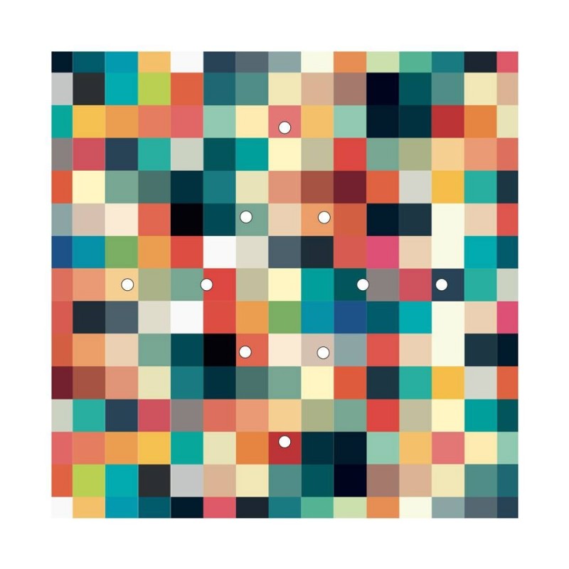 Kit rosetón XXL Rose-One cuadrado, 400 mm con 10 agujeros