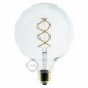 Bombilla Transparente LED Globo G125 Filamento Curvado con Espiral 5W E27 Dimmable 2200K