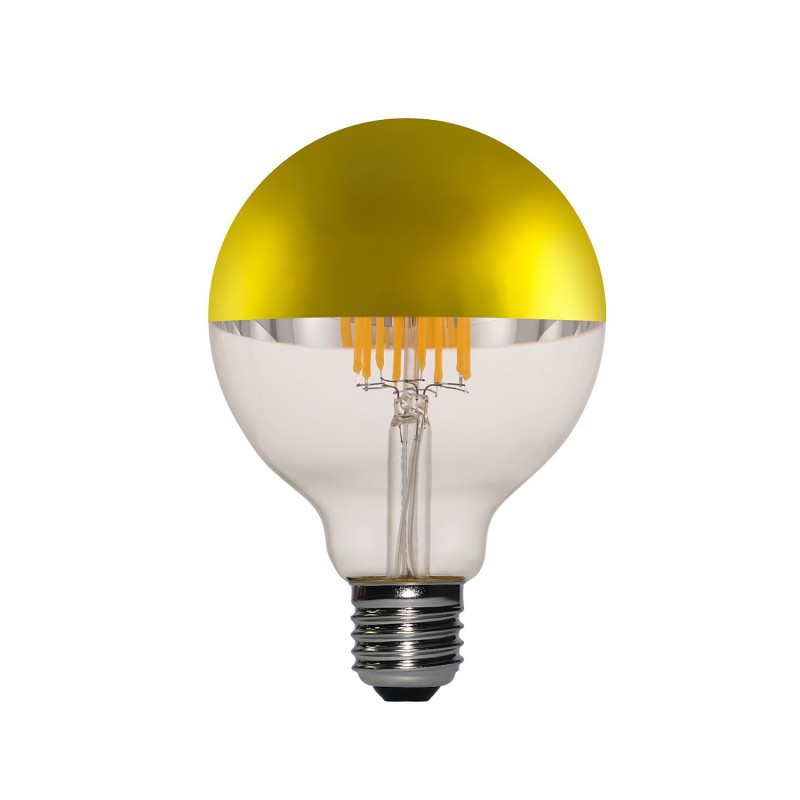 Bombilla LED Globo G95 media esfera dorado 7W E27 2700K Dimmable
