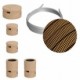 Kit Wiggle Filé System - con 3m cable textil guirnalda y 5 accesorios de madera