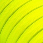 Cable eléctrico para Guirnalda recubierto en tejido Efecto Seda Amarillo Fluo CF10