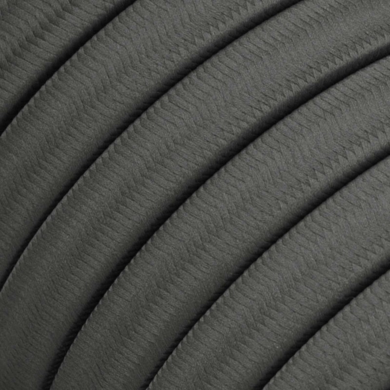 Cable eléctrico para Guirnalda recubierto en tejido Efecto Seda Gris CM03