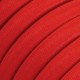 Cable eléctrico para Guirnalda recubierto en tejido Efecto Seda Rojo CM09