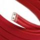 Cable eléctrico para Guirnalda recubierto en tejido Efecto Seda Rojo CM09