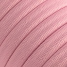 Cable eléctrico para Guirnalda recubierto en tejido Efecto Seda Rosa Bebé CM16