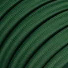 Cable eléctrico para Guirnalda recubierto en tejido Efecto Seda Verde Oscuro CM21