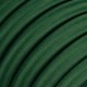 Cable eléctrico para Guirnalda recubierto en tejido Efecto Seda Verde Oscuro CM21