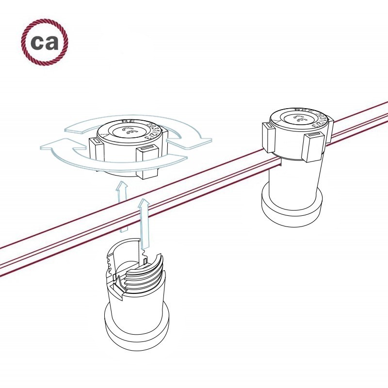 Cable eléctrico para Guirnalda recubierto en tejido Efecto Seda ZigZag Negro y Blanco CZ04