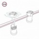 Cable eléctrico para Guirnalda recubierto en tejido Efecto Seda ZigZag Negro y Blanco CZ04