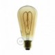 Bombilla Dorada LED Edison ST64 Filamento Curvado con Doble Loop 5W E27 Dimmable 2000K