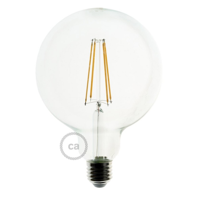 Bombilla Transparente LED Globo G125 Filamento Largo 7,5W E27 Decorativa Vintage Dimmable 2200K