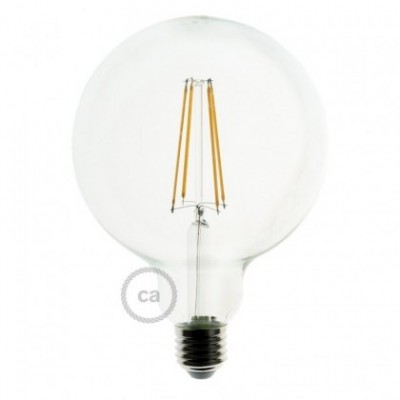 Bombilla Transparente LED Globo G125 Filamento Largo 7,5W E27 Decorativa Vintage Dimmable 2200K