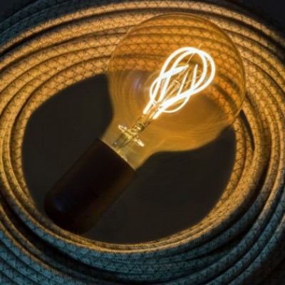 Bombilla Dorada LED Globo G95 Filamento Curvado con Doble Loop 5W E27 Dimmable 2000K